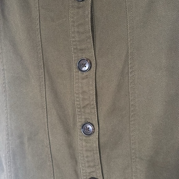 NWT banana republic olive button-down dress - Picture 2 of 4